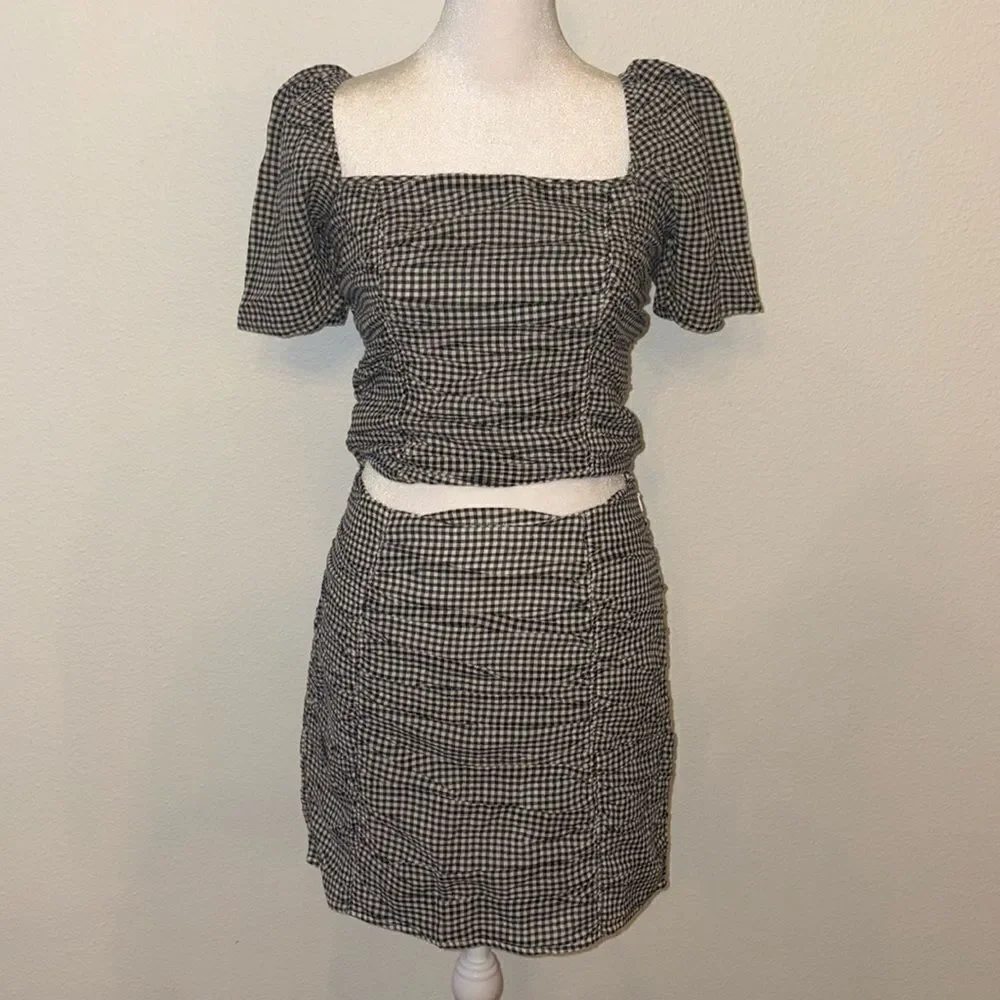 Abercrombie & fitch gingham two piece skirt set - Picture 1 of 4